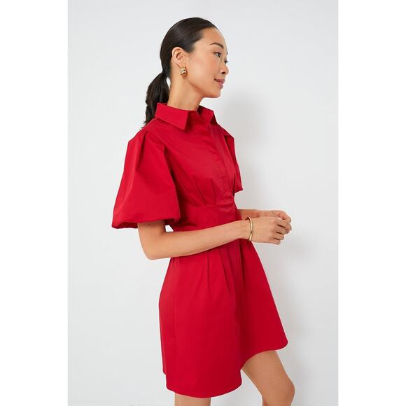 TUCKERNUCK Red Mini Delaney Dress Size L NWT Retail $148 Tuckernuck - Picture 7 of 7